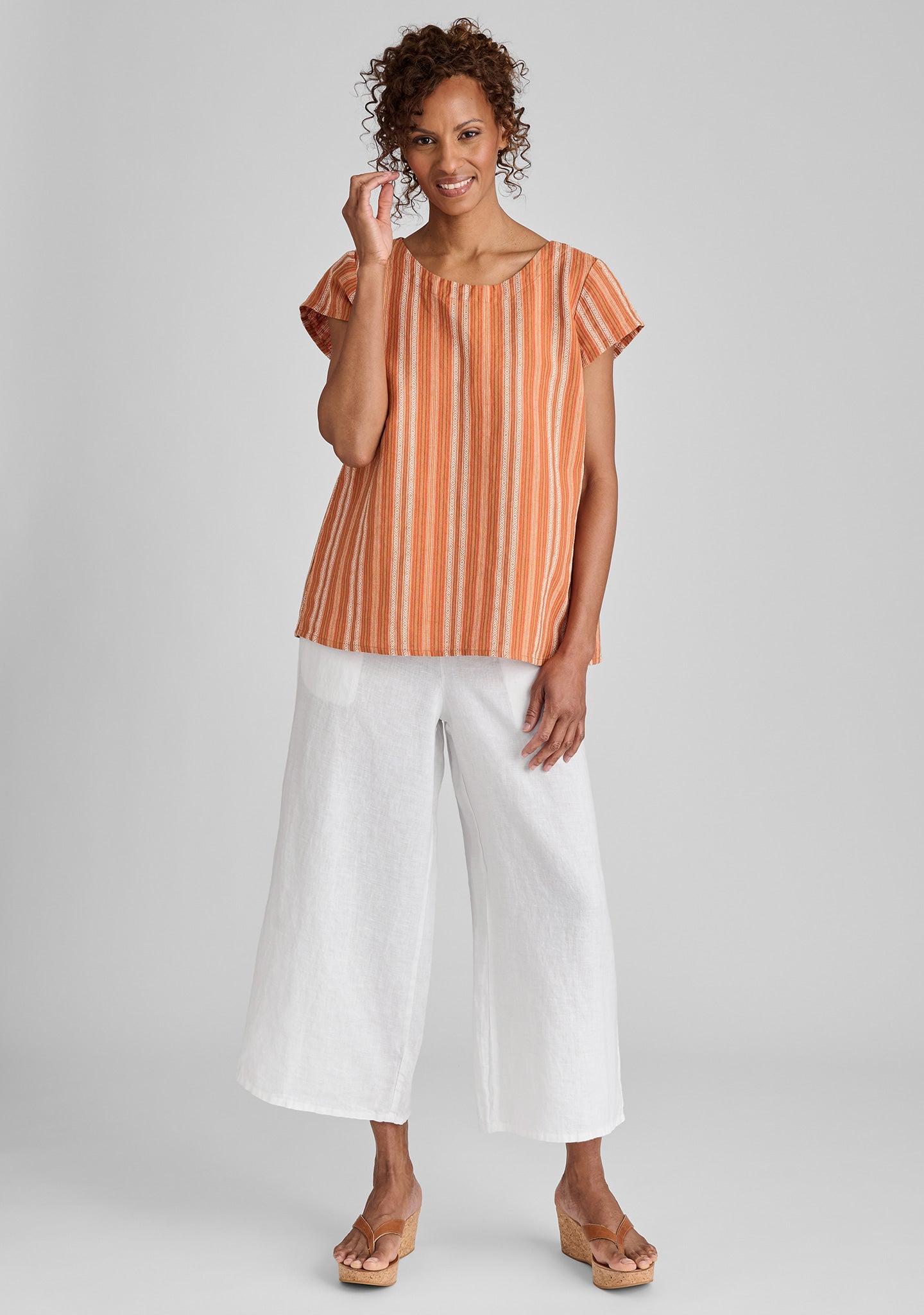 Sociable Flood - Wide Leg Linen Pants - FINAL SALE