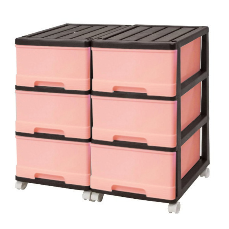 収納ケース プラスチック 引き出し 深型 3段 2個組 おしゃれ ホワイト