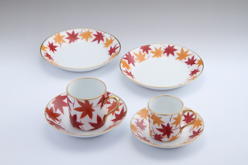 大倉陶園 加山又造 春夏秋冬デミタス碗皿コレクション（24ピースセット