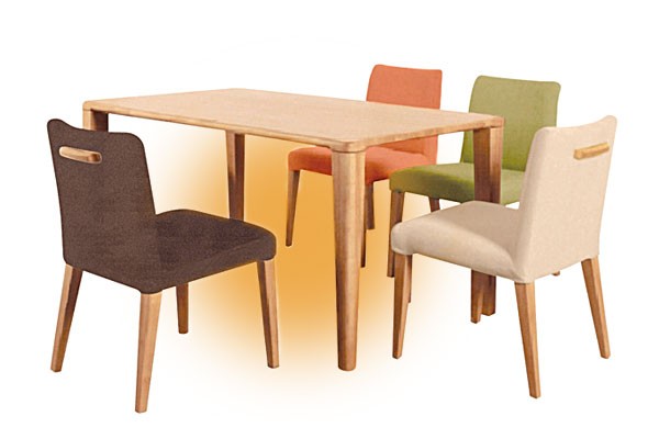 暖房ヒーター付 ダイニングセット 1200 ステルス 2型チェア 5点セット