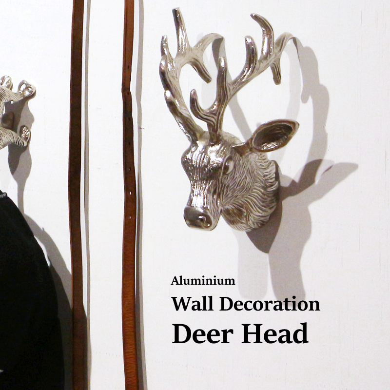 アルミニウム ディア ヘッド Aluminium Deer Head 鹿 シカ 壁面装飾