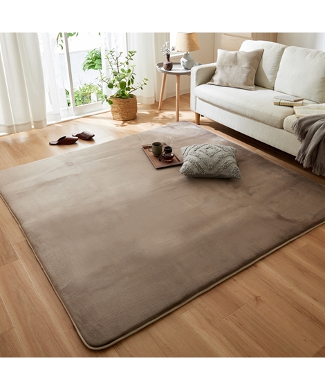 ニッセン（nissen） ラグ はっ水 カラー ボアラグ 無地 カーペット 約