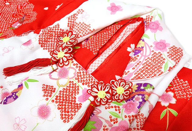 七五三 着物セット 3歳 女の子 女児 日本製 被布コート 草履 巾着 髪