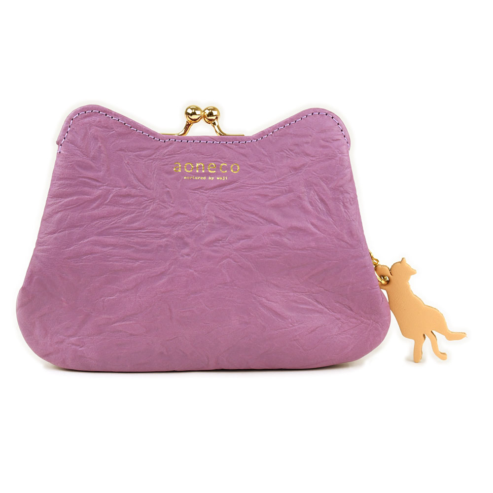 aoneco（アオネコ） 猫柄 がま口財布 ミニ財布 コンパクト 日本製