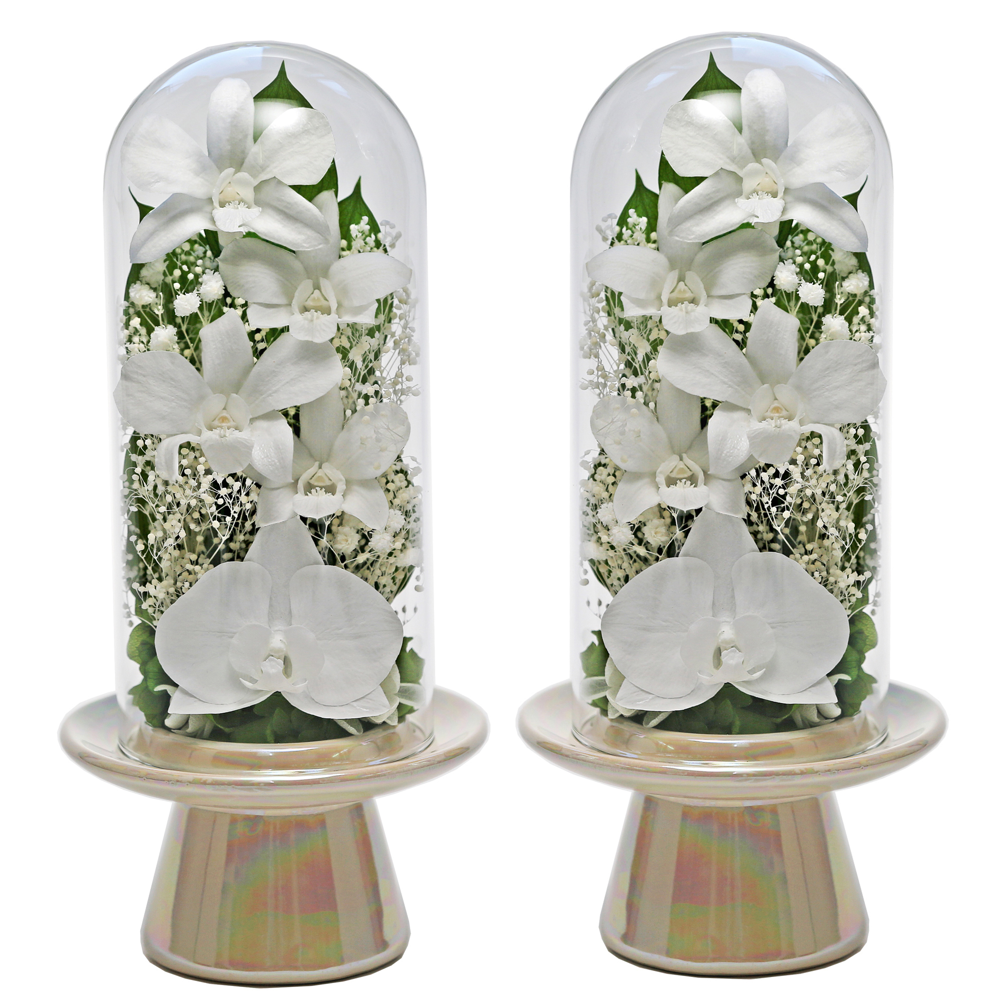 アートフォーシーズン 仏花 プリザーブドフラワー お供え 1対 ガラス