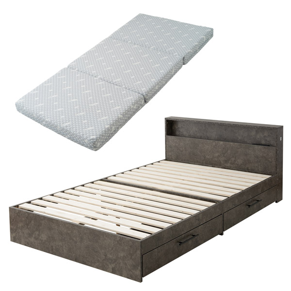 EMOOR（エムール） すのこベッド マットレス セット セミダブル