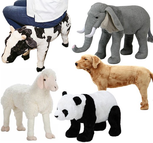 スツール 乗って遊べる 動物 椅子 座れる ぬいぐるみ いす 耐荷重 約
