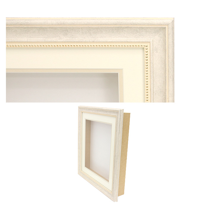 シャドーボックス用額 12×13インチ EL-52 ホワイト el-52-wh : 手芸