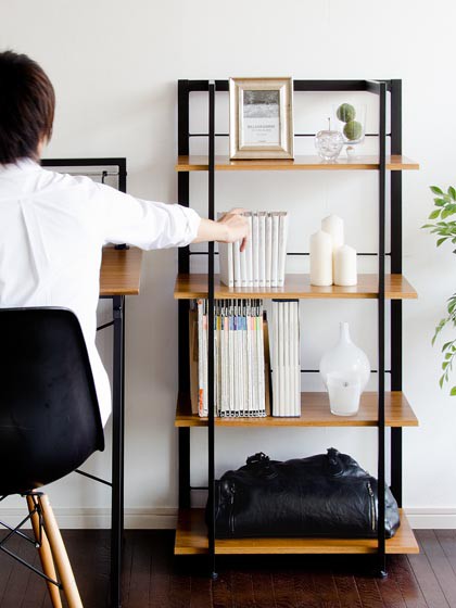 不二貿易（Fuji Boeki） シェルフ ラック リビング 収納 本棚 収納