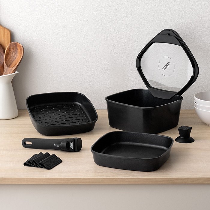 フライパンセット ボオグル BoOh!gle スクエア ハンドル コンパクト