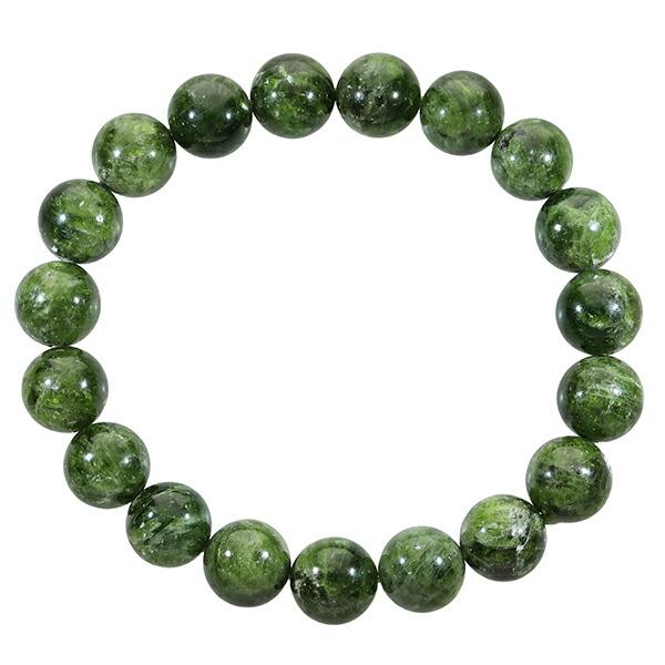クロムダイオプサイト ブレスレット 10.7mm 18.5cm メンズL レディース