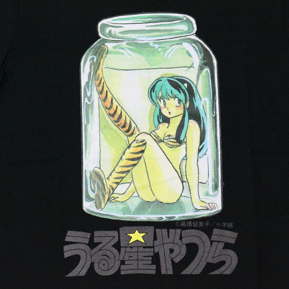 うる星やつら ラムちゃんプリントTシャツ LUM ビン LUM003-BLK