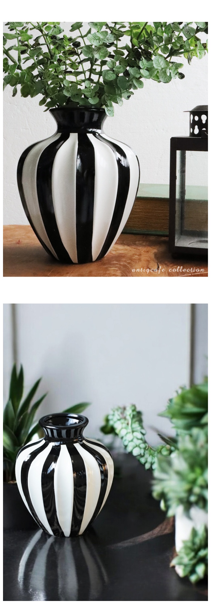 ストライプ柄 花瓶 Sサイズ Ssize インテリア 送料無料・メール便不可