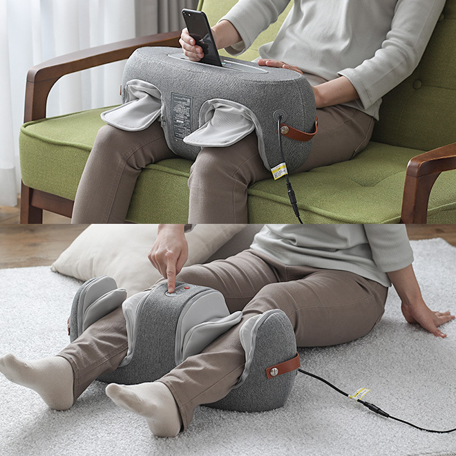 MOMiLUX フットマッサージャー ヒーター付き 両ひざマッサージャー