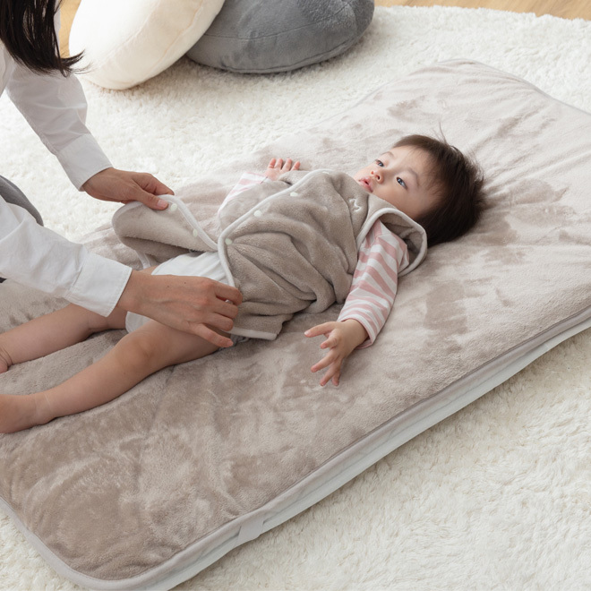 mofua プレミアムマイクロファイバー あったか防水シーツ BABY 敷き