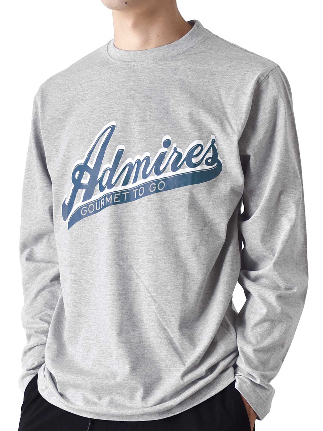 ARONA 長袖Tシャツ メンズ プリント 文字 ロンT ロングTシャツ セール