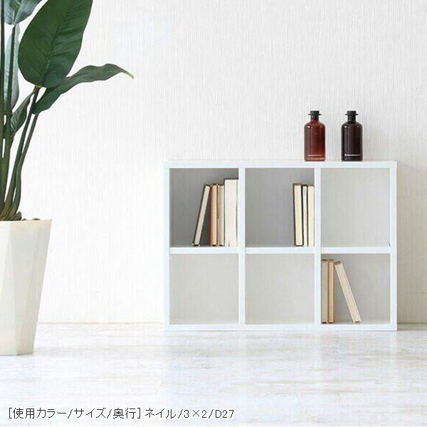 arne（アーネ） オープンラック 奥行30cm 2段 棚 白 本棚 ラック