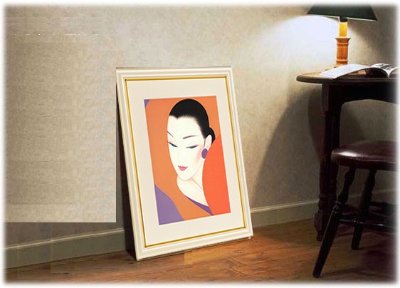 絵画 インテリア 鶴田一郎・喜びのミューズ 美人画 アート インテリア