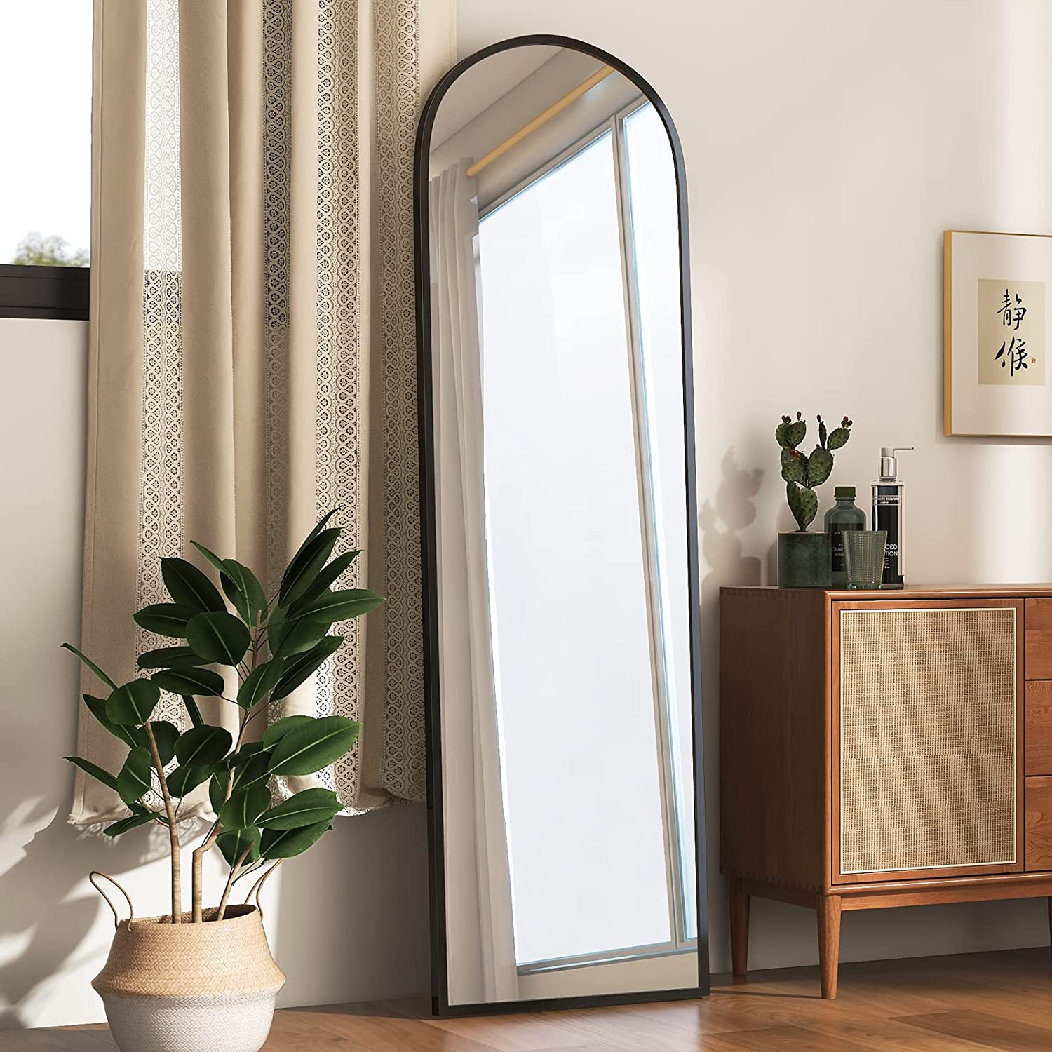 ミルオ君の鏡工房 スタンドミラー アーチ型 160x50cm 姿見 全身鏡