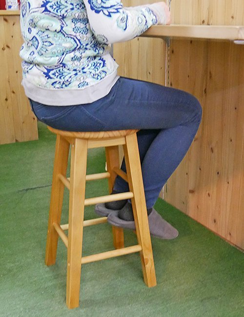 無垢木製 スツール カントリーキッチンスツール 座面55cm Mサイズ