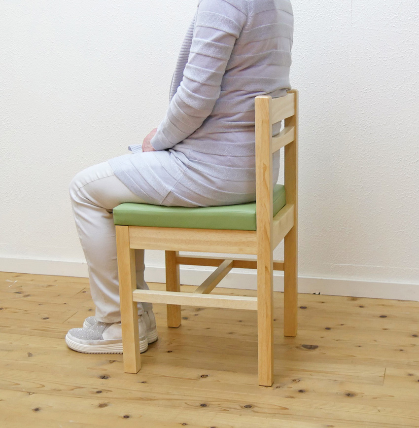 業務用ダイニングチェア 彩花 木製 白木 椅子 座面高45cm テーブル高