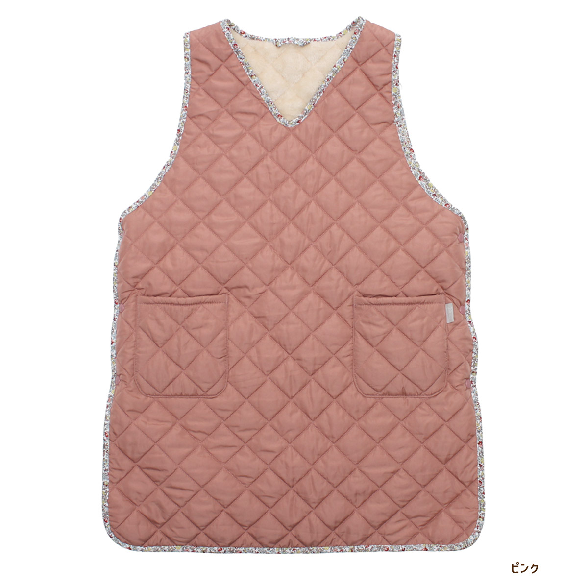 タブリエ ミオ キルト エプロン 撥水加工キルティング ボア おしゃれ