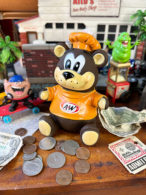 A＆W ルートベアー ソフビバンク 貯金箱 □ アメリカン雑貨 アメリカ