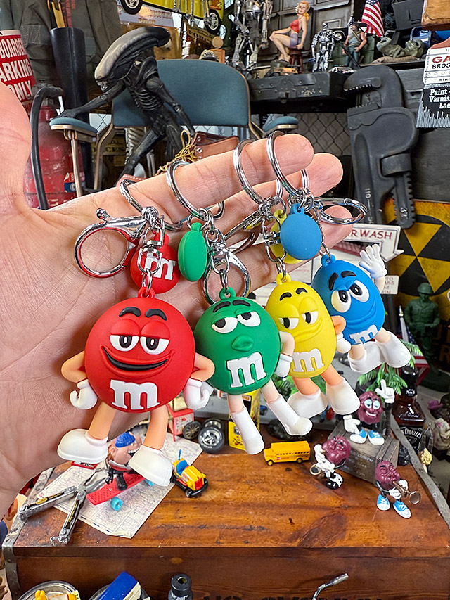 M&M's PVCフィギュア キーホルダー （4体セット） □ アメリカン雑貨