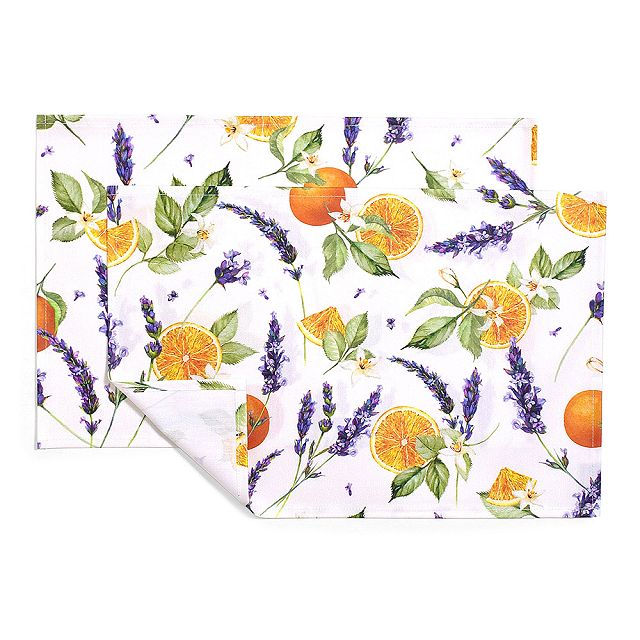 ランチョンマット 2枚セット 30cm×45cm ラミネート 花柄 おしゃれ 防水