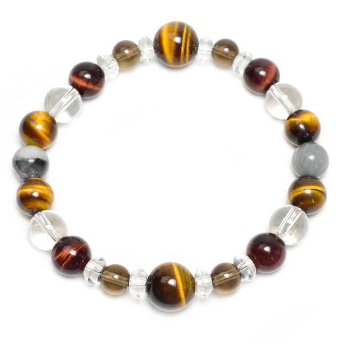 パワーストーン ブレスレット 選べる7種類 タイガーアイ 水晶 金運