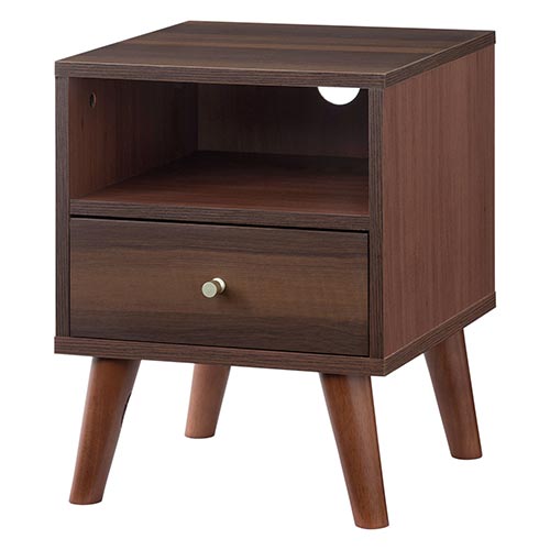 ぼん家具 ベッドサイドチェスト ナイトテーブル ナイトチェスト 配線穴