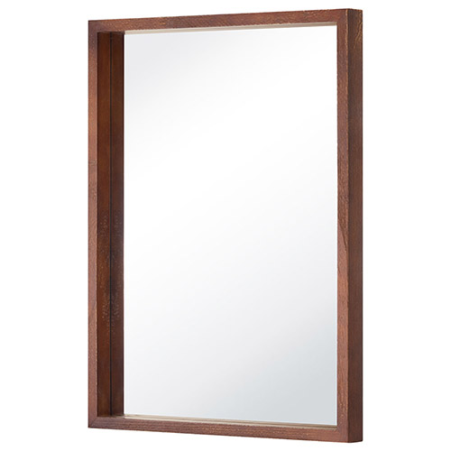ぼん家具 玄関鏡 壁掛け鏡 ミラー 壁掛け 角型 木製 姿見 アンティーク