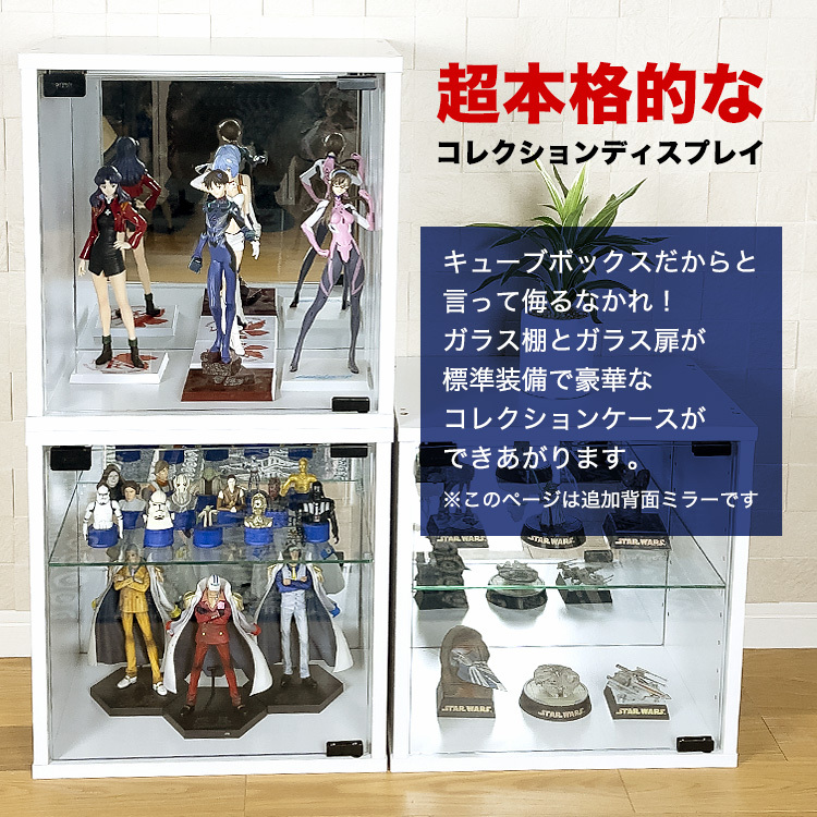 地球家具 コレクションキューブボックス ガラス扉タイプ用オプション