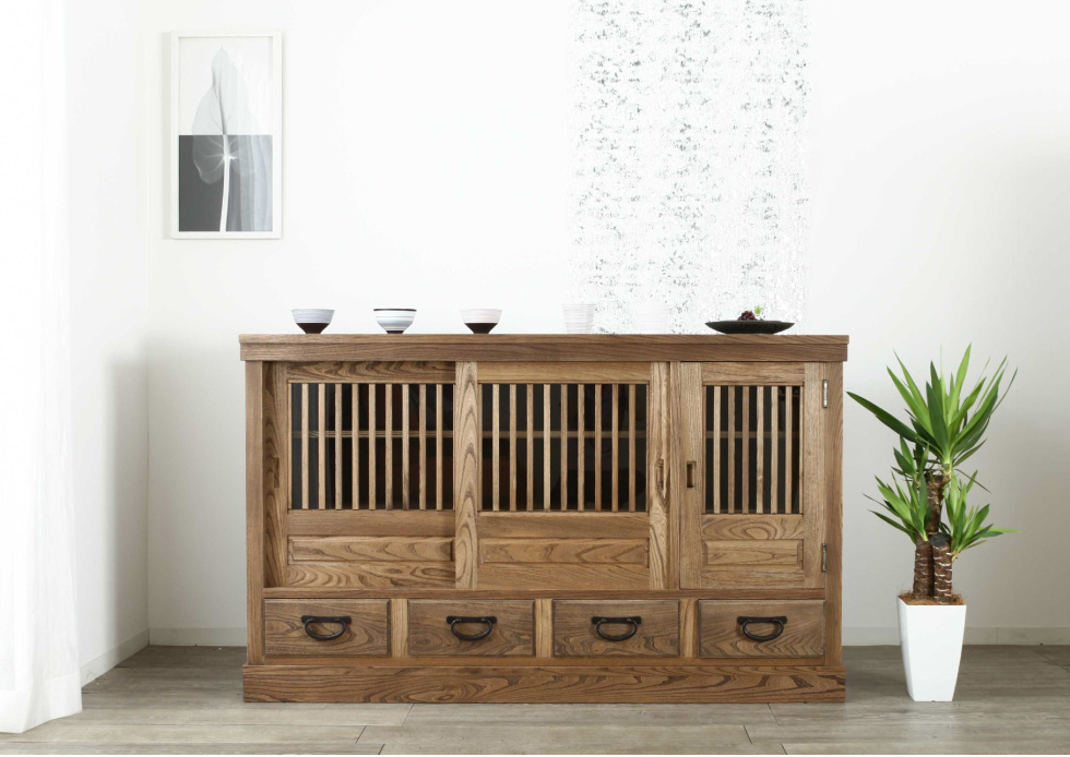 サイドボード 150 大江戸 ooedo ニレ 大川家具 キャビネット 和風 家具