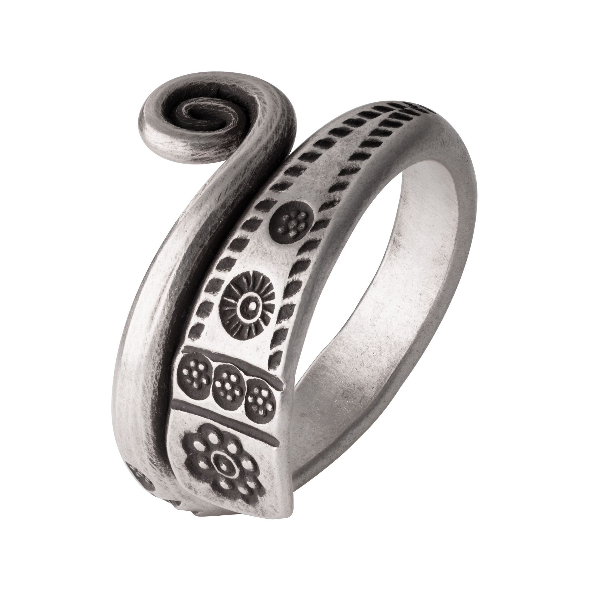 カレン 族 シルバー リング 9号〜27号 フリーサイズ 指輪 幅広 メンズ