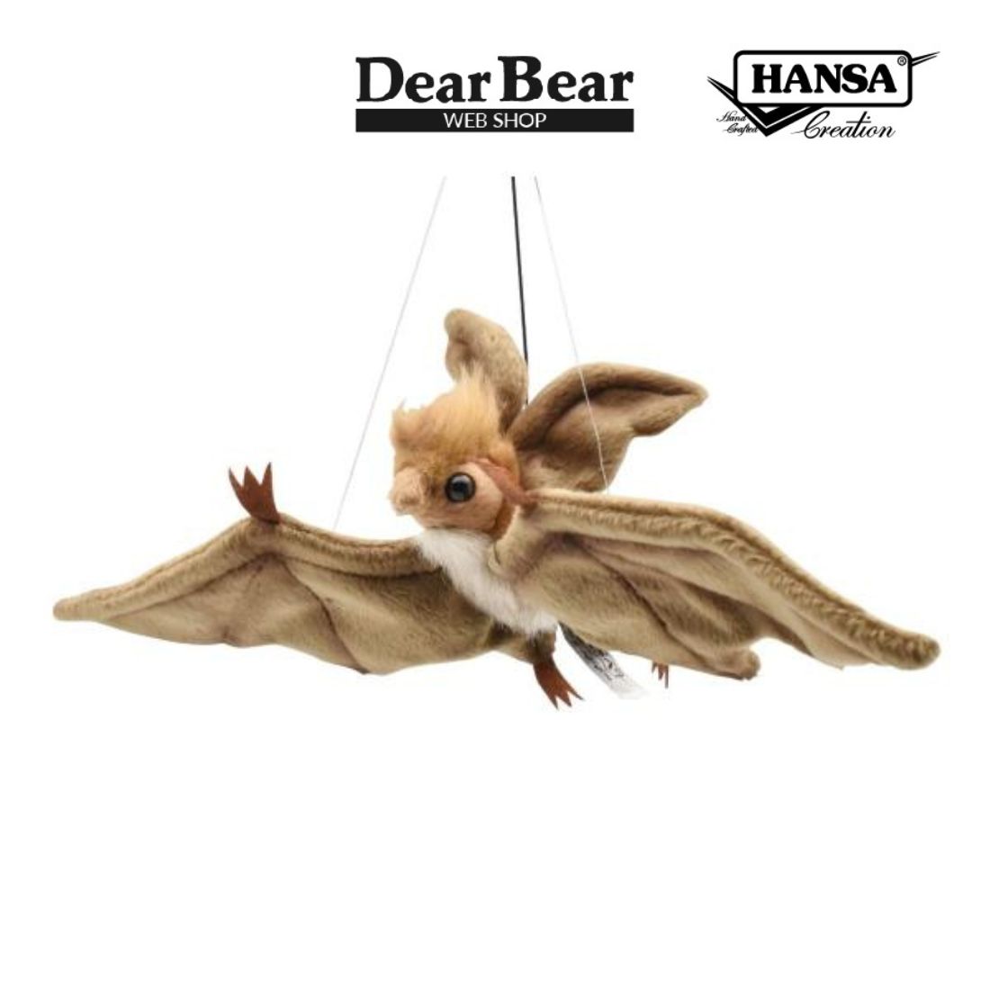 HANSA BH3064 コウモリ ブラウン こうもり 蝙蝠 茶 ぬいぐるみ リアル