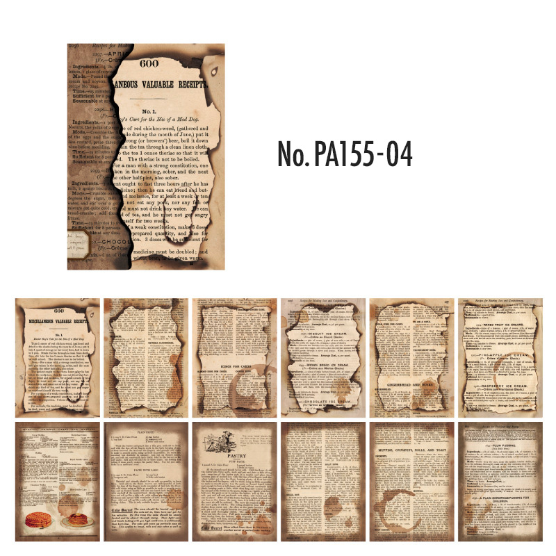 コラージュ 素材 デザイン ペーパー 手紙 英字新聞 楽譜 ジャンク