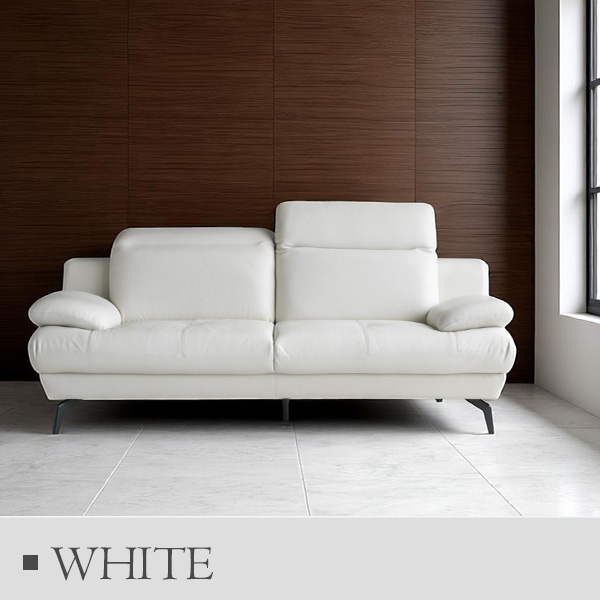 ソファ 3人掛け 4人掛け 3P 4P レザー 本革 モダン ホワイト ブラック
