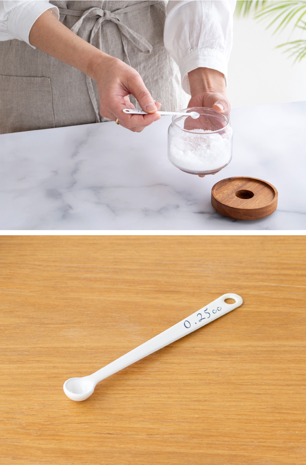 2/25はポイント10倍／ 計量スプーン 0.25cc 琺瑯 ホーロー Blanc