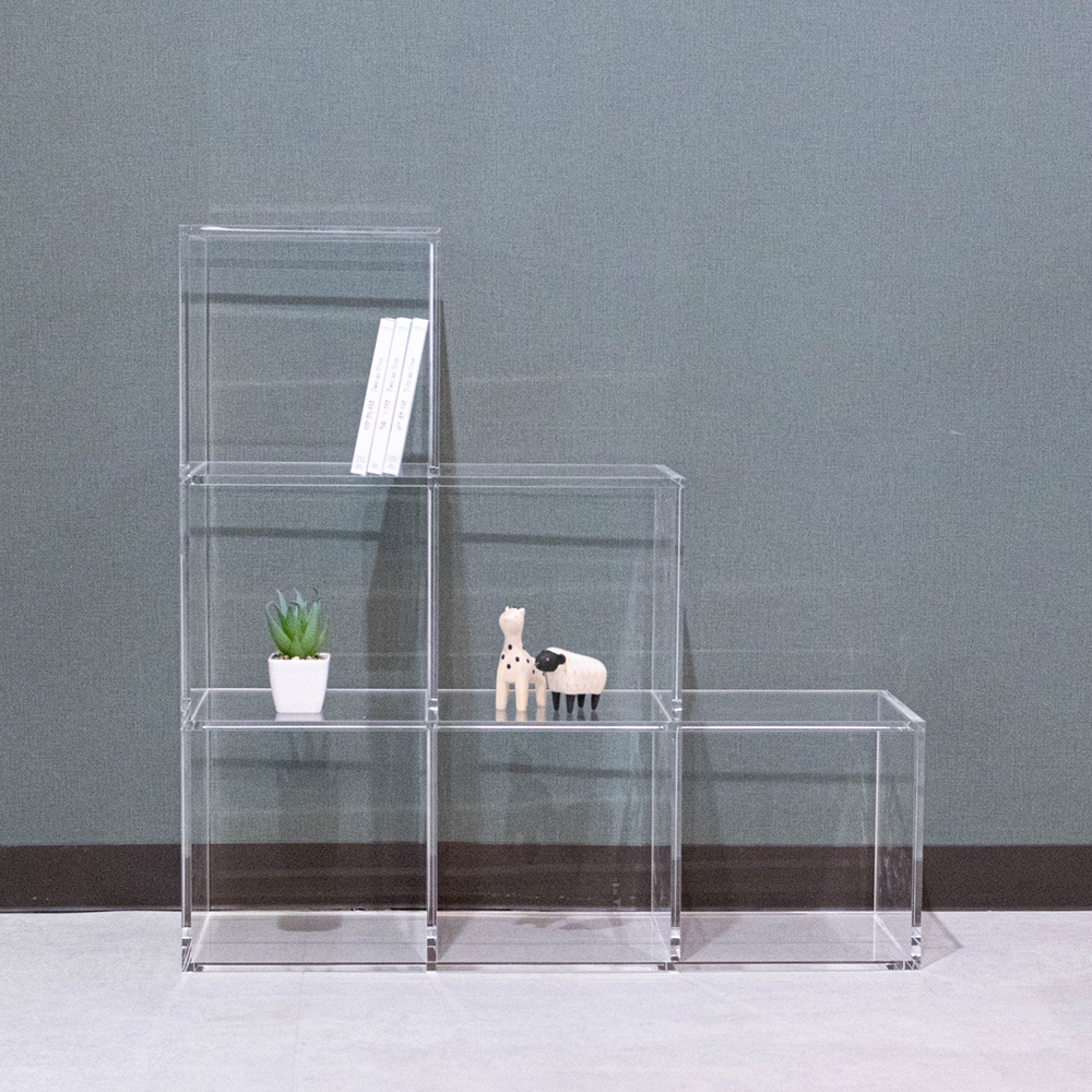 オープンラック ステップ型 キューブラック 【3段タイプ】 正方形 四角