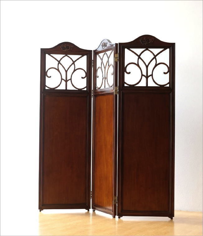 パーテーション パーティション 衝立 ついたて アンティーク 3連