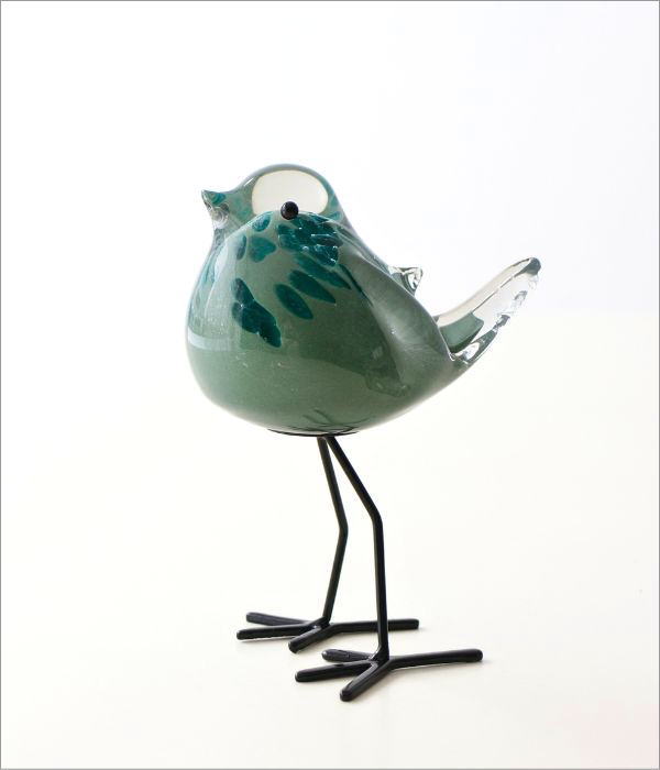 鳥 置物 オブジェ ガラス おしゃれ かわいい 雑貨鳥 バード 雑貨