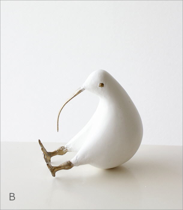 キウイ 鳥 木彫り置物 オブジェ おしゃれ 置物 小物 雑貨 レトロ