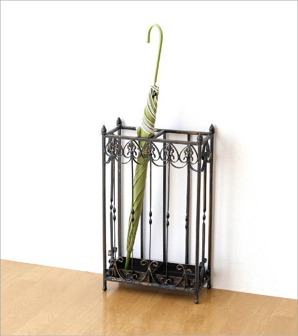 傘立て 傘たて 傘立 スリム おしゃれ アンティーク アイアン 薄型