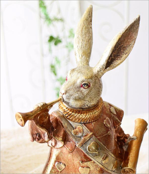 ウサギ うさぎ 置物 置き物 かわいい アンティーク インテリアオブジェ