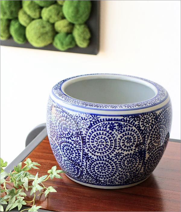 植木鉢 おしゃれ 陶器 火鉢 陶器鉢 メダカ鉢 金魚鉢 和風 観葉植物 鉢