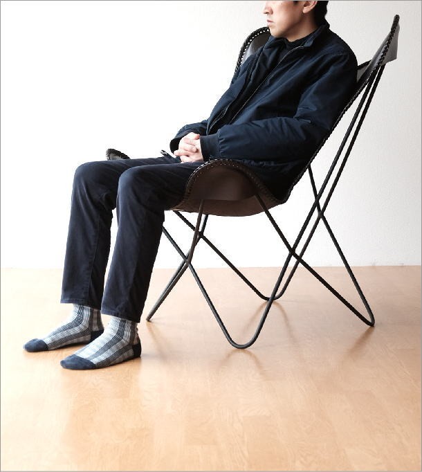 レザーチェア 本革 アイアン アンティーク レトロ 革製 椅子 おしゃれ