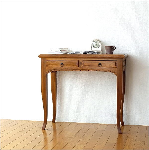 デスク 机 木製 パソコンデスク アンティーク 猫脚 スリム おしゃれ