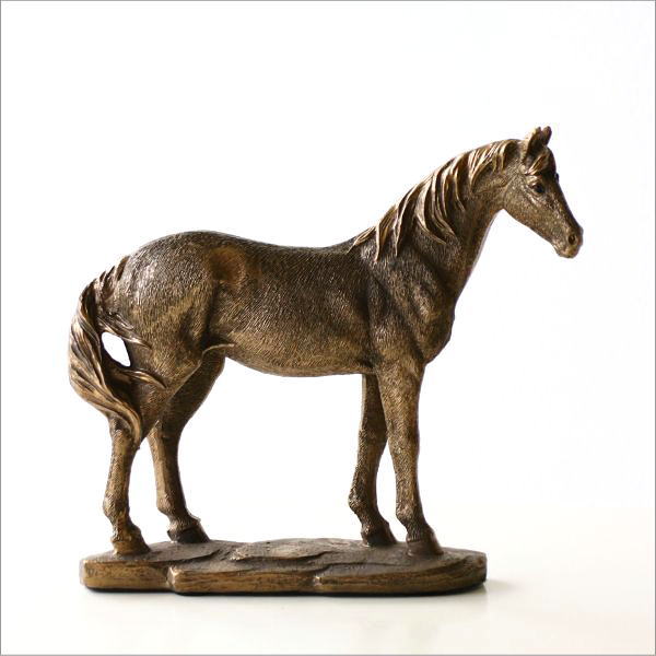 馬 うま ウマ 置物 オブジェ おしゃれ ブロンズ風 雑貨 置き物 動物