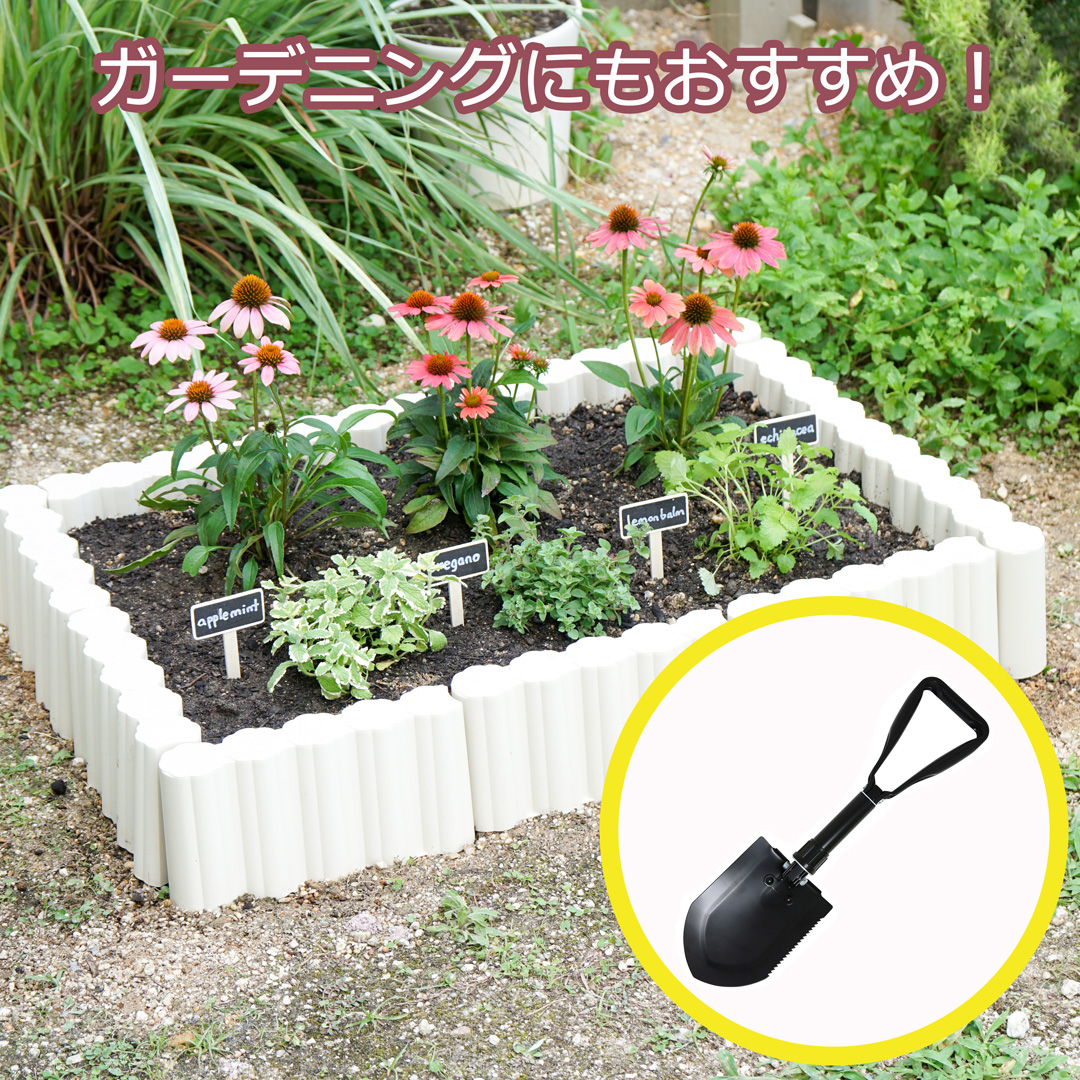 雪かきスコップ 折りたたみ式 収納ケース付 アウトドア 園芸